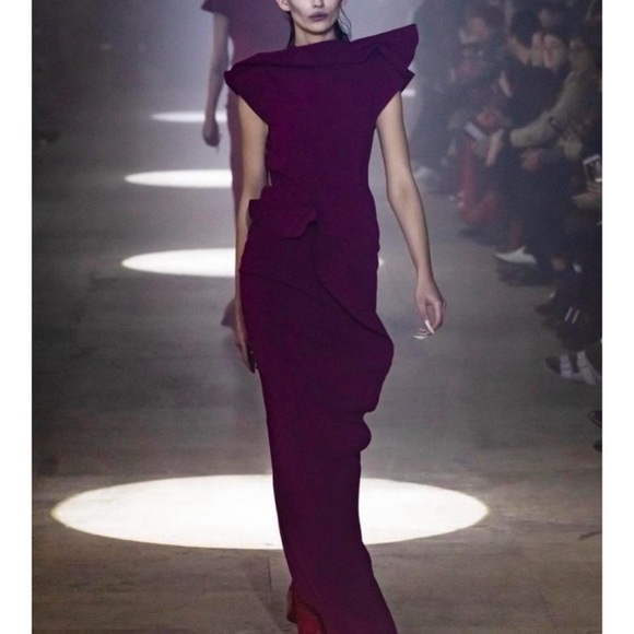 Elegant Plum Evening Gown - Women Dresses